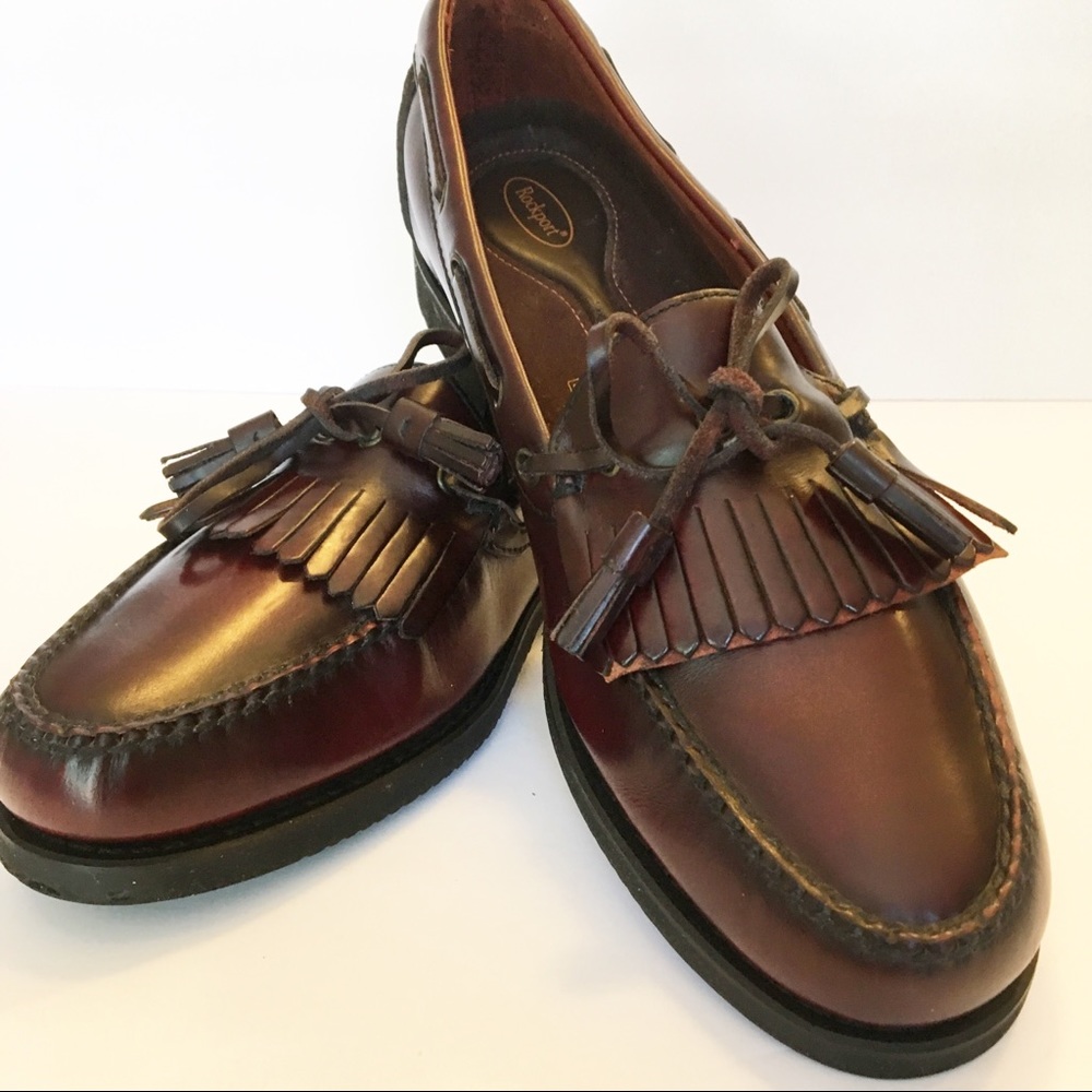 Rockport Kiltie Loafers 12M Brown/Burgundy